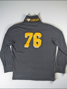 Vintage Celio‎ Sportswear Long Sleeve Rugby Shirt Men's XL  Embroidered Numbers